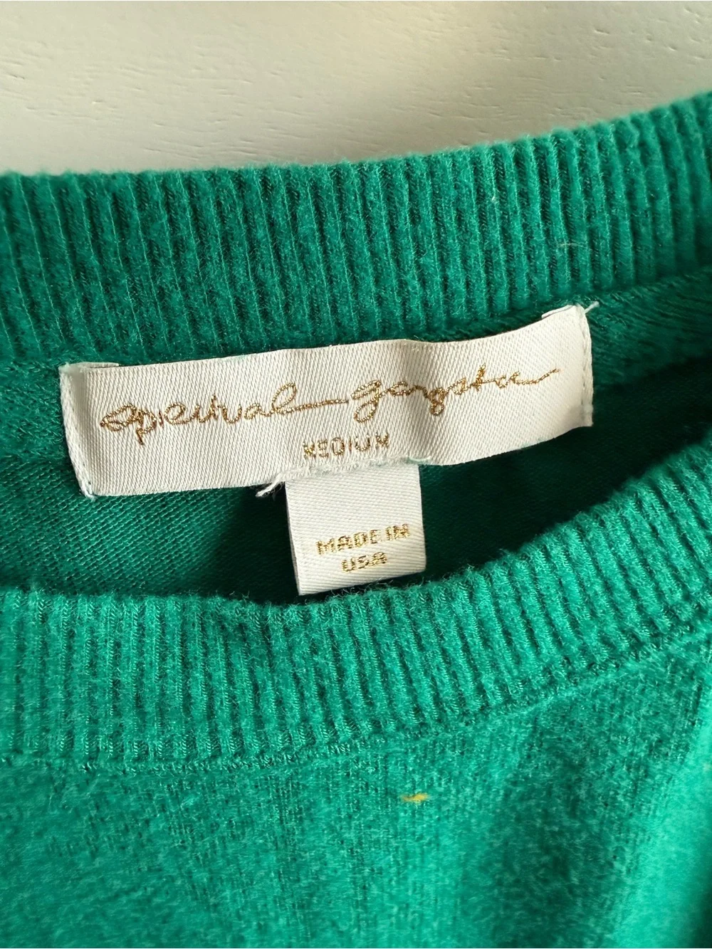 Spiritual Gangster Teal Crewneck Sweater with Maroon Heart - Picture 3 of 3